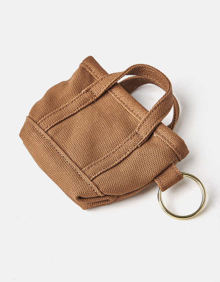 Carhartt WIP Mini Tote Bag Keychain - Hamilton Brown
