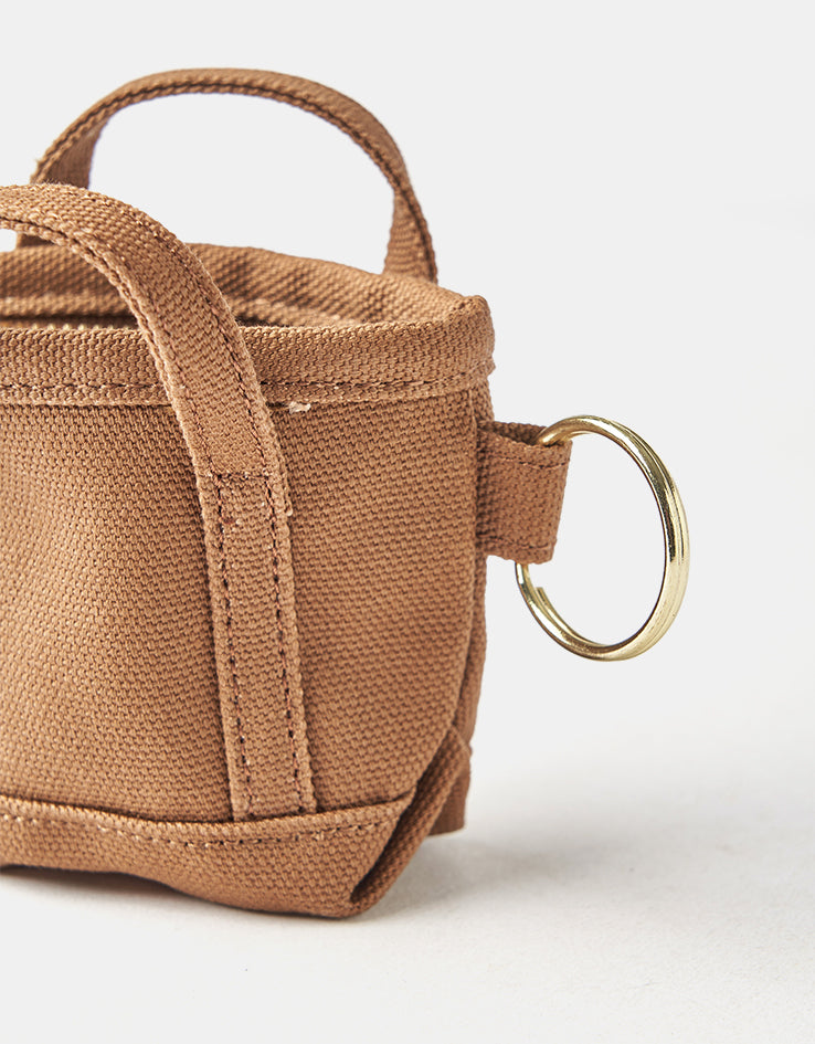 Carhartt WIP Mini Tote Bag Keychain - Hamilton Brown