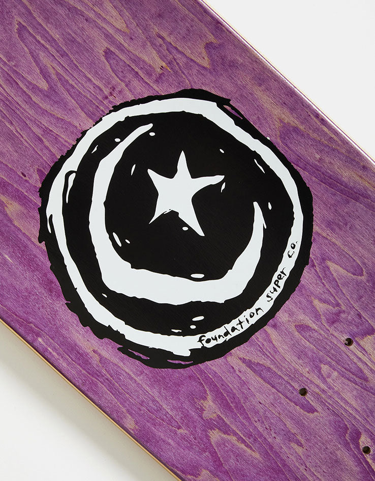Foundation Hamburg Star & Moon Skateboard Deck - 8.75"