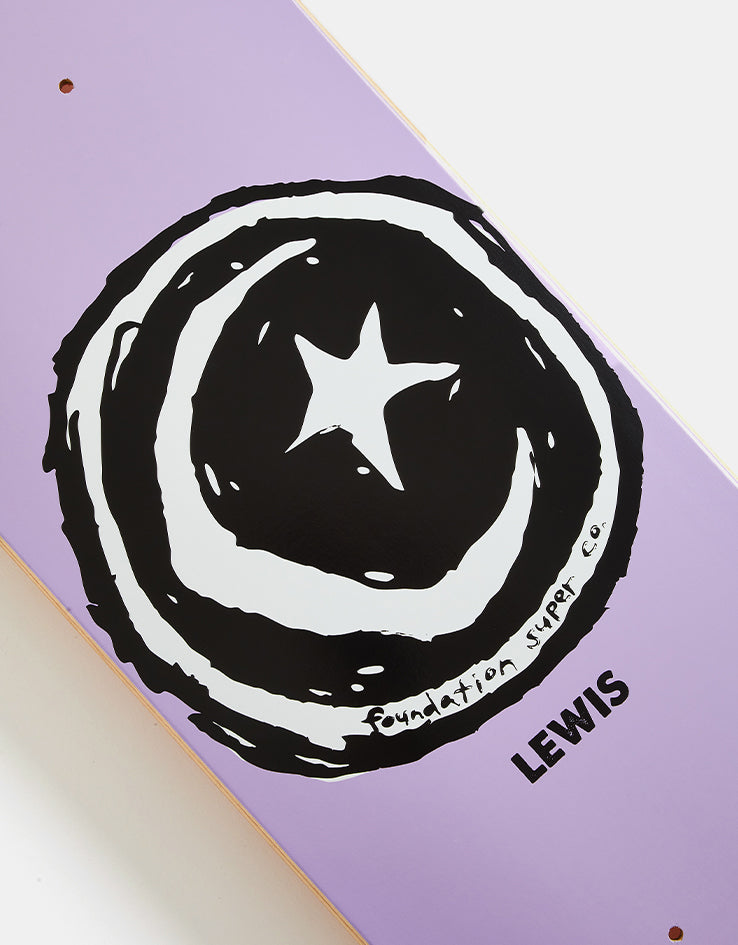 Foundation Lewis Star & Moon Skateboard Deck - 8.25"
