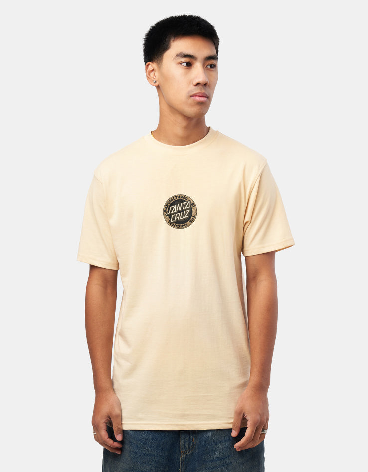 Santa Cruz Carved MFG Front T-Shirt - Bone