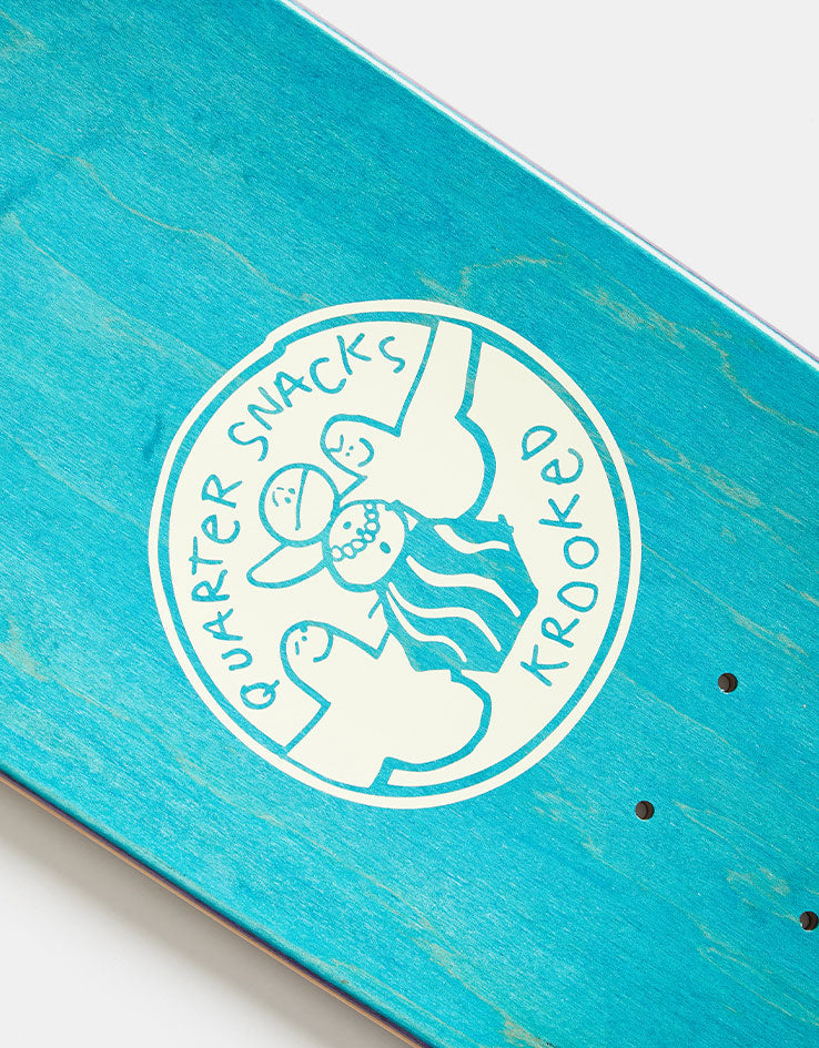Krooked x Quartersnacks Snackman Skateboard Deck - 8.5"