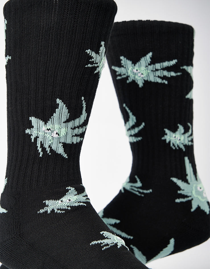 HUF Green Buddy Exhale Socks - Black