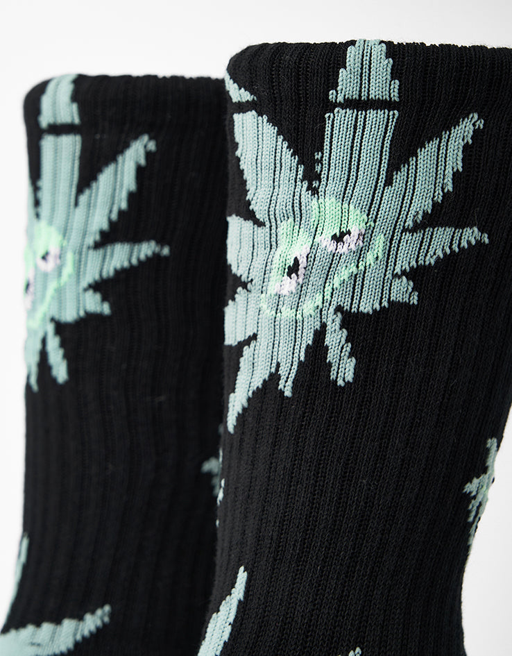 HUF Green Buddy Exhale Socks - Black
