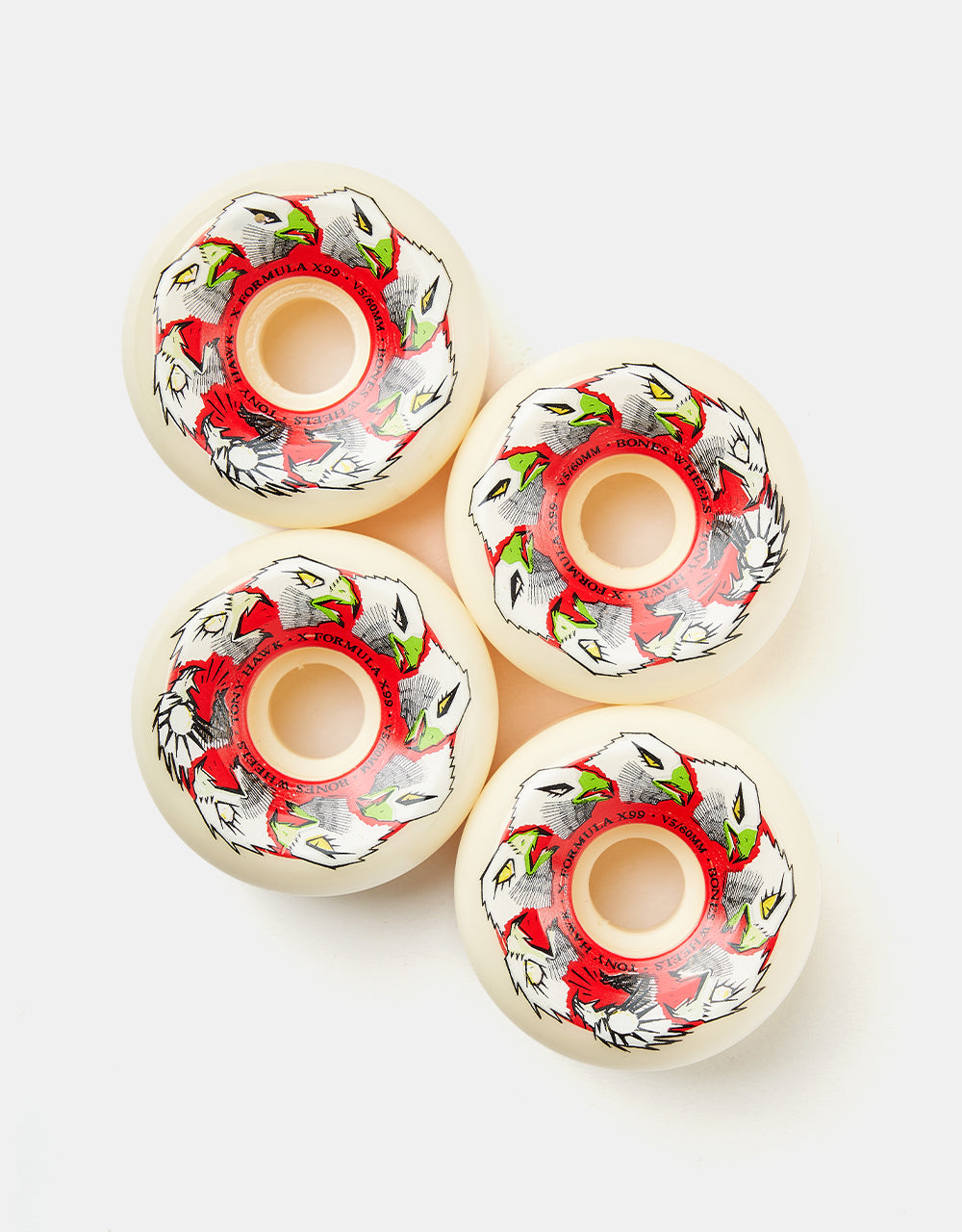 Bones Hawk Animation X-Formula V5 Sidecut 99a Skateboard Wheels