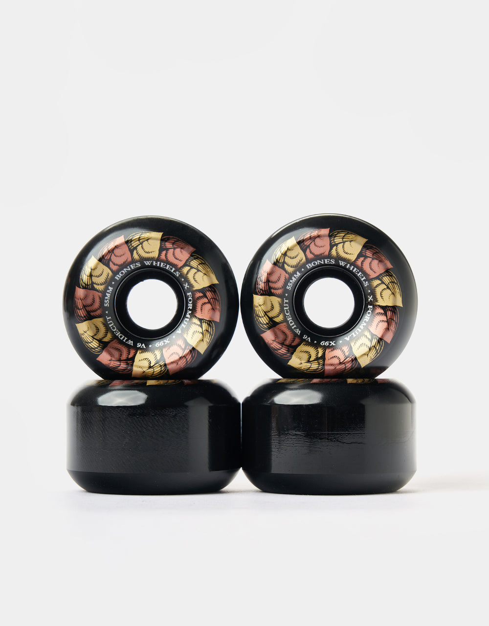 Bones Leaving X-Formula V6 Wide-Cut 99a Skateboard Wheels – Route One
