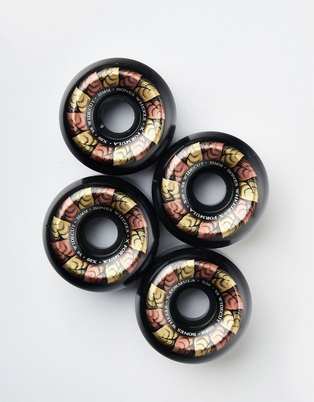 Bones Leaving X-Formula V6 Wide-Cut 99a Skateboard Wheels