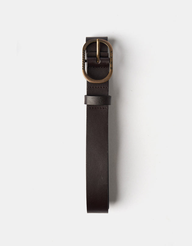 Vans Determined Leather Belt - Coal Brown