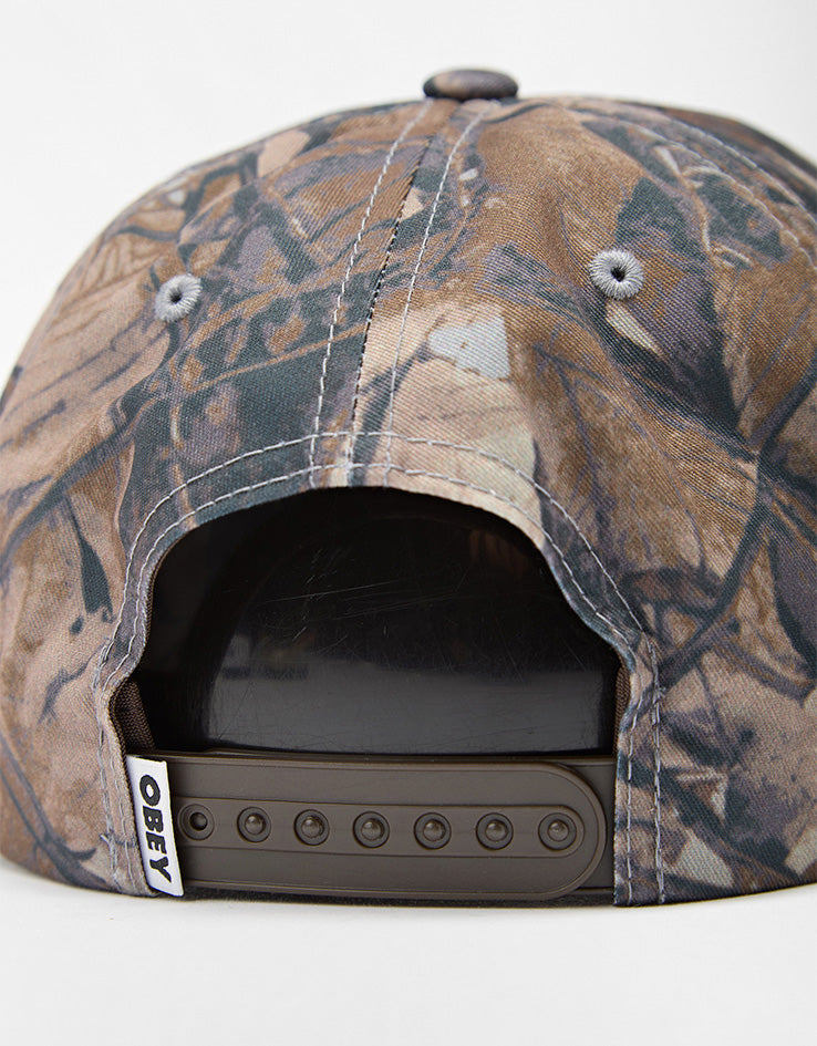 Obey World Records Snapback Cap - Fence Camo Multi