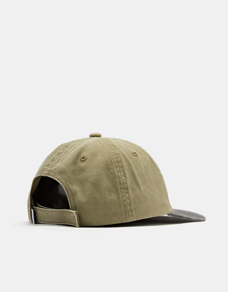 Obey Pigment Obey Records 6 Panel Velcro Back Cap - Pigment Khaki Multi