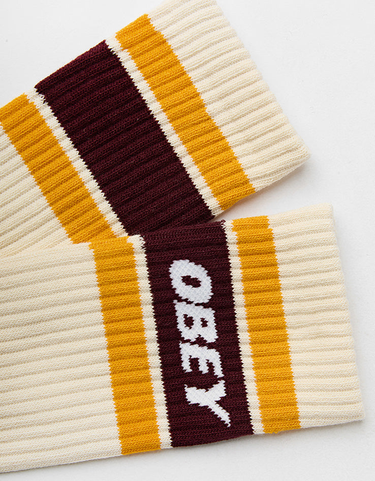 Obey Cooper II Crew Socks - Unbleached/Zinfandel