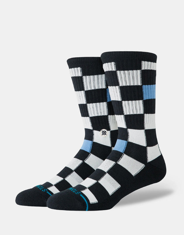 Stance Chef Check Crew Socks - Black