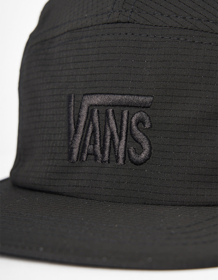Vans Stretch Logo Camper 5 Panel Cap - Black