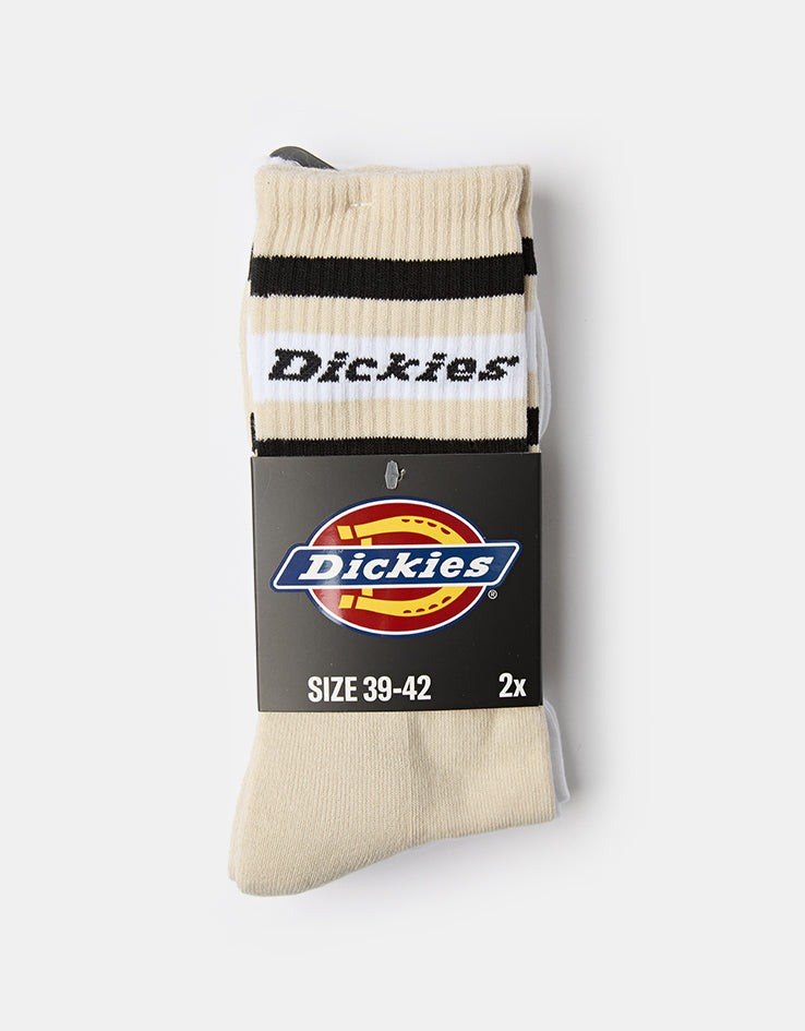 Dickies Genola 2 Pack Crew Socks - Stone