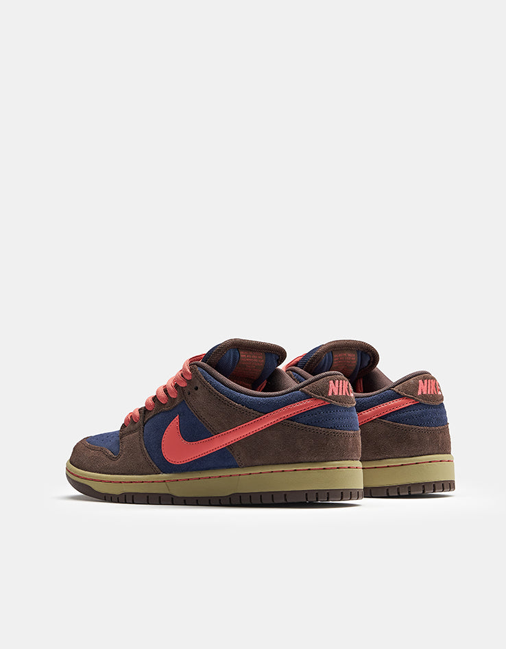 Nike SB Dunk Low Pro Skate Shoes - Baroque Brown/Adobe-Midnight Navy