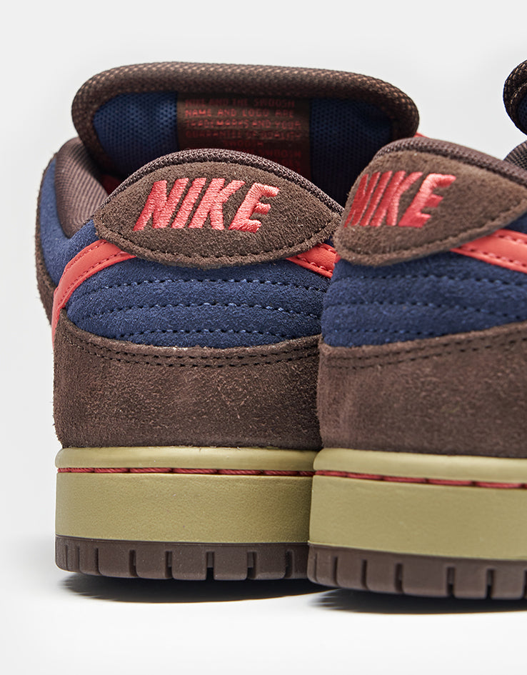 Nike SB Dunk Low Pro Skate Shoes - Baroque Brown/Adobe-Midnight Navy