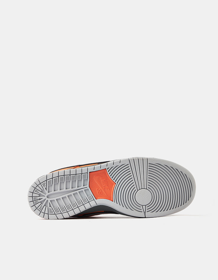 Nike SB 'Muni Pass' Dunk Low Pro Skate Shoes - Safety Orange/Wolf Grey-Baroque Brown