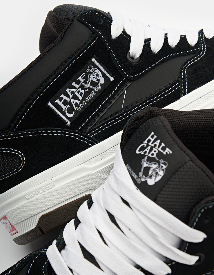 Vans Skate Half Cab Wafflecup Shoes - Black/White