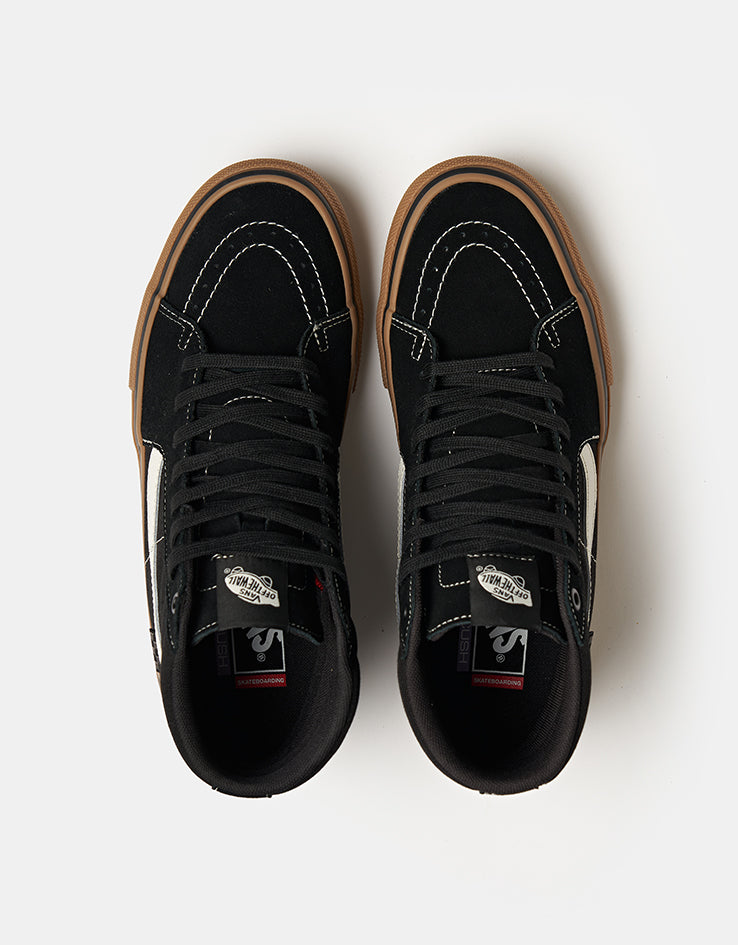 Vans Skate Sk8-Hi Shoes - Black/Gum/White