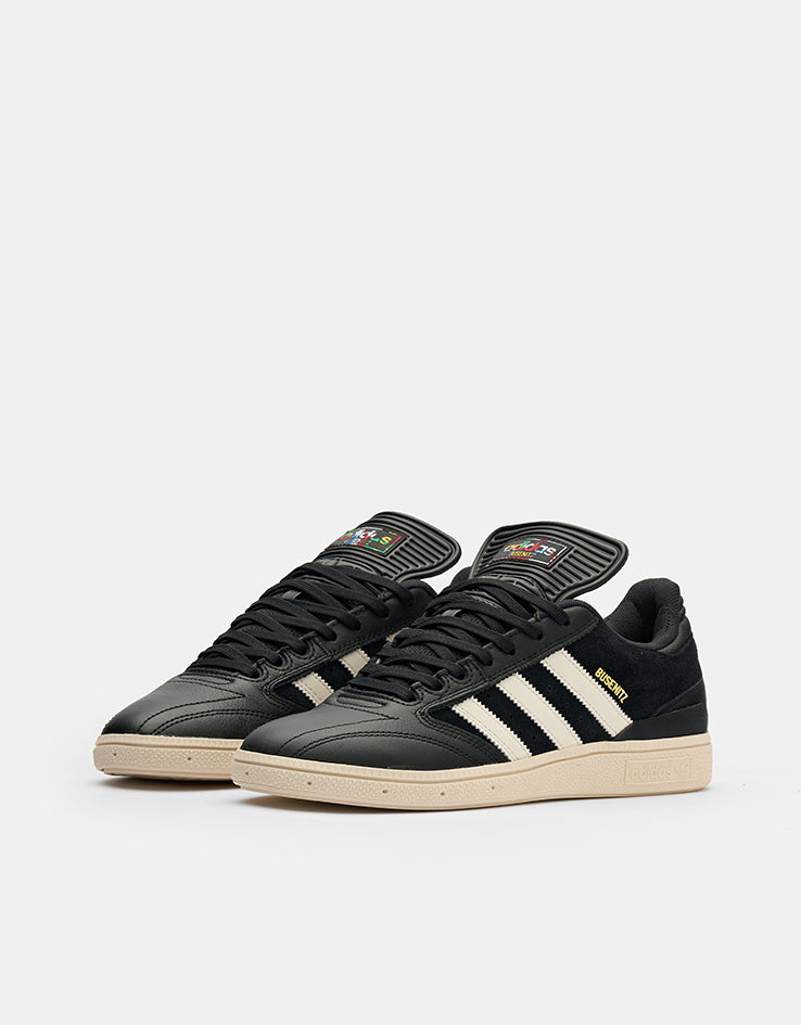 adidas Busenitz Skate Shoes - Core Black/Chalk White/Gold Metallic