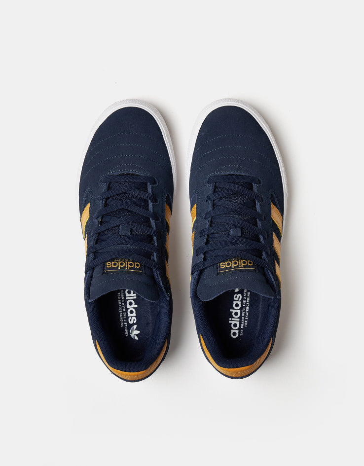 adidas Busenitz Vulc II Skate Shoes - Collegiate Navy/Preloved Yellow/White