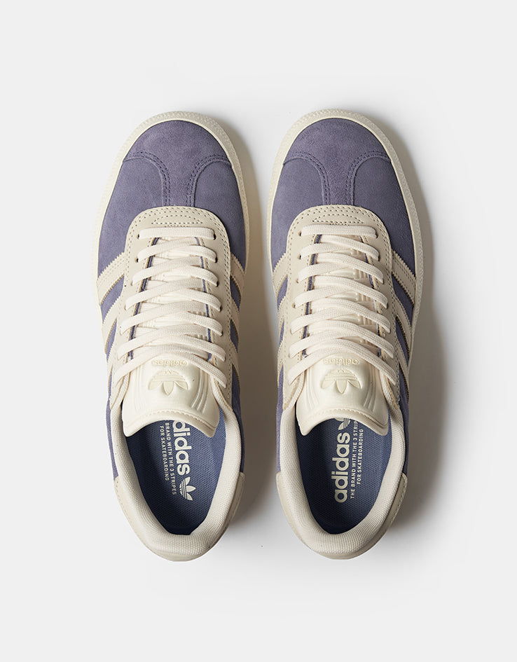 adidas Gazelle ADV Skate Shoes - Super Purple/Chalk White/Gold