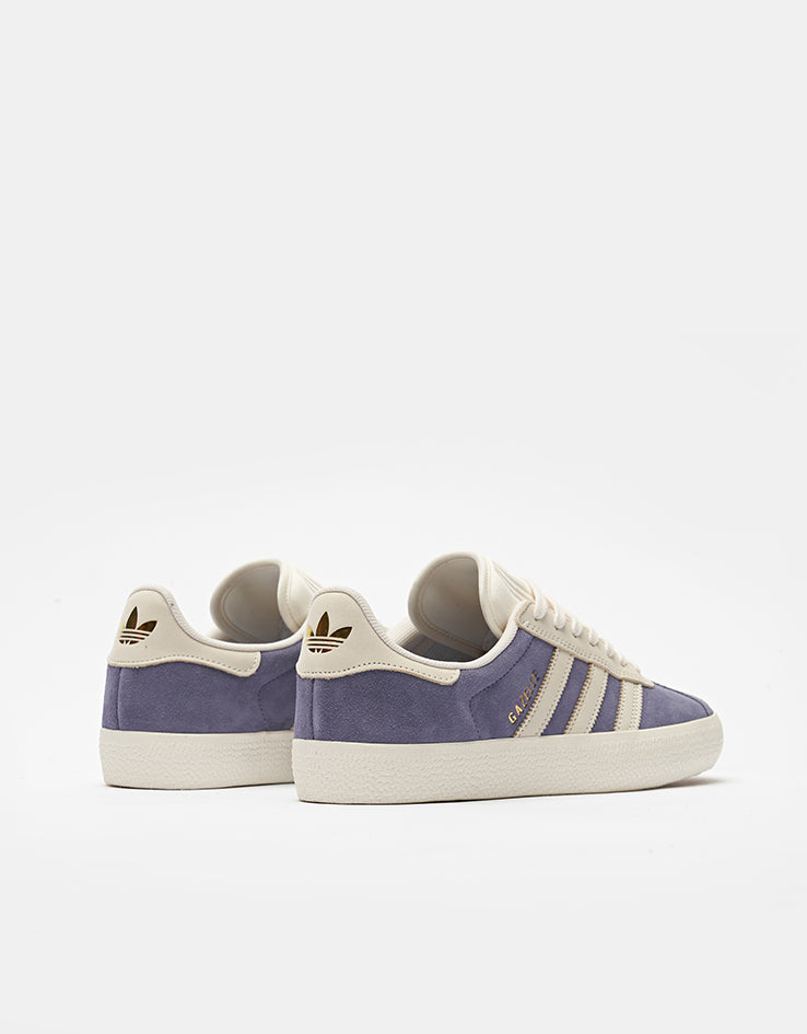 adidas Gazelle ADV Skate Shoes - Super Purple/Chalk White/Gold Metallic