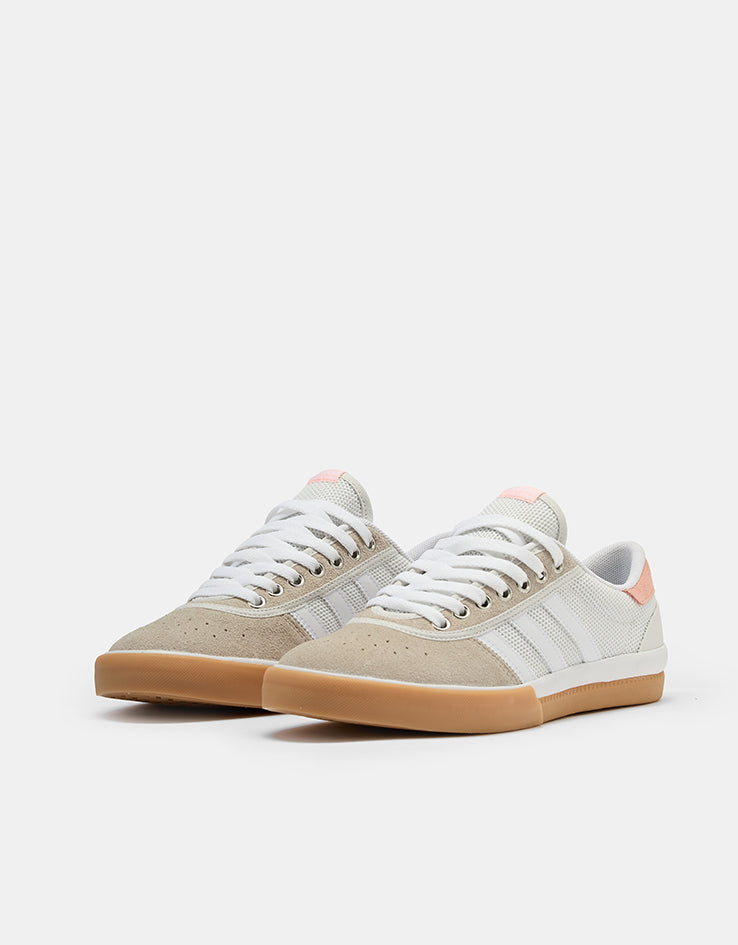 adidas Lucas Premiere Skate Shoes - White/Crystal White/Haze Coral