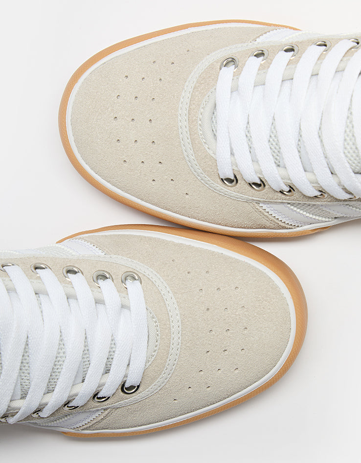 adidas Lucas Premiere Skate Shoes - White/Crystal White/Haze Coral