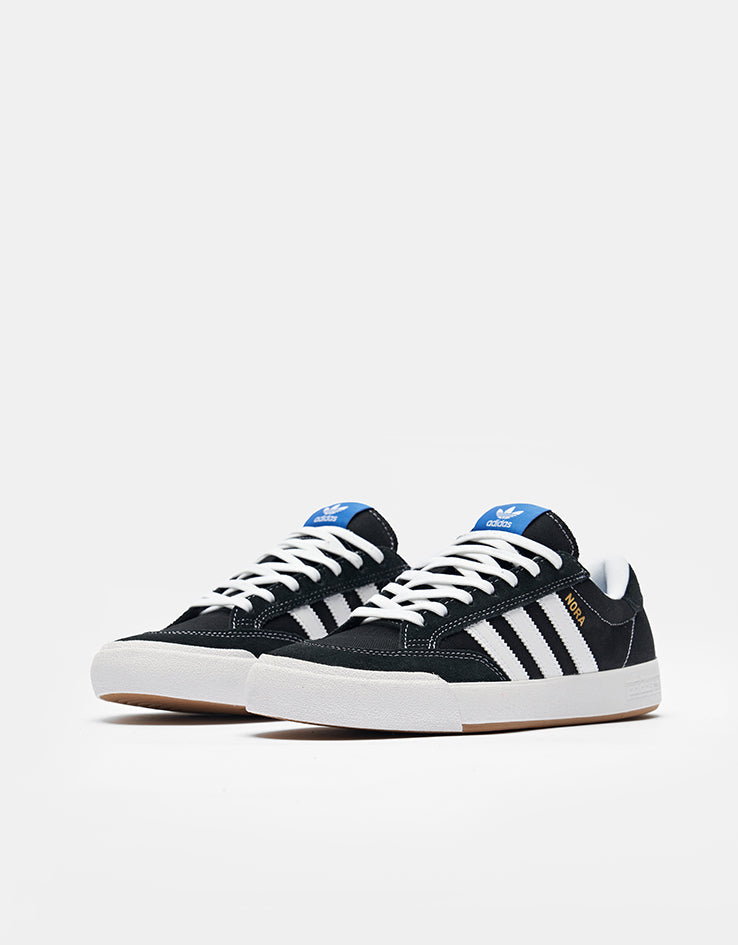 adidas Nora Skate Shoes - Core Black/White/Bluebird