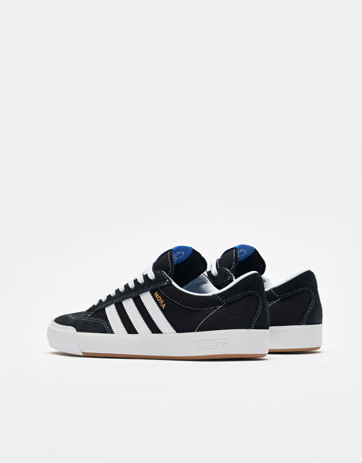 adidas Nora Skate Shoes - Core Black/White/Bluebird