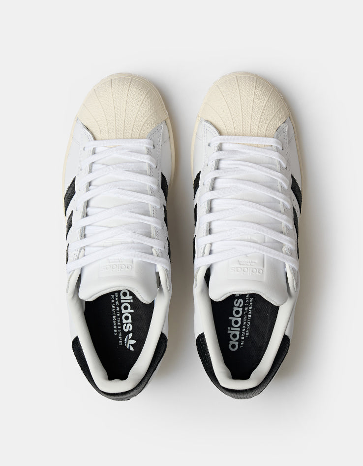 adidas Superstar ADV Skate Shoes - White/Core Black/Gold Metallic