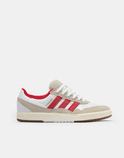 adidas Tyshawn II Skate Shoes - White/Better Scarlet/Chalk White