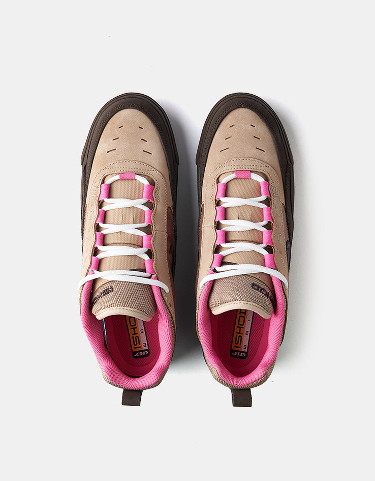 Nike SB Air Max Ishod Skate Shoes - Hemp/Baroque Brown-Pinksicle