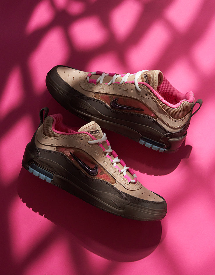Nike SB Air Max Ishod Skate Shoes - Hemp/Baroque Brown-Pinksicle