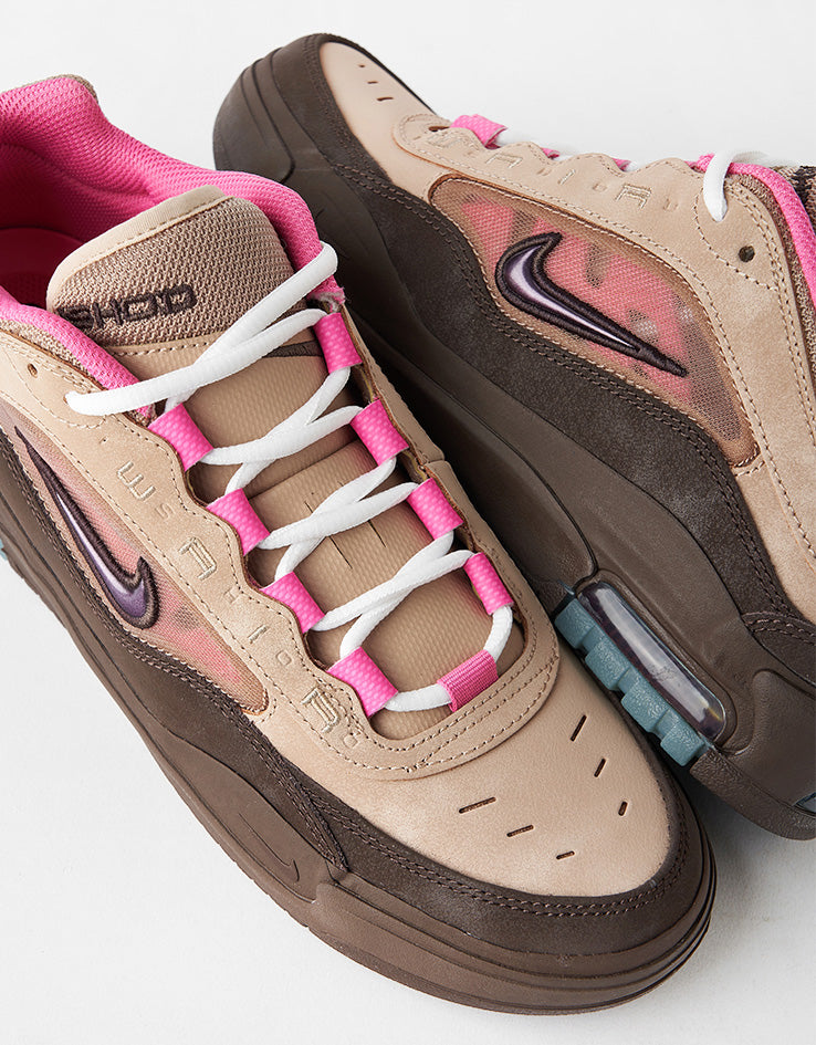Nike SB Air Max Ishod Skate Shoes - Hemp/Baroque Brown-Pinksicle