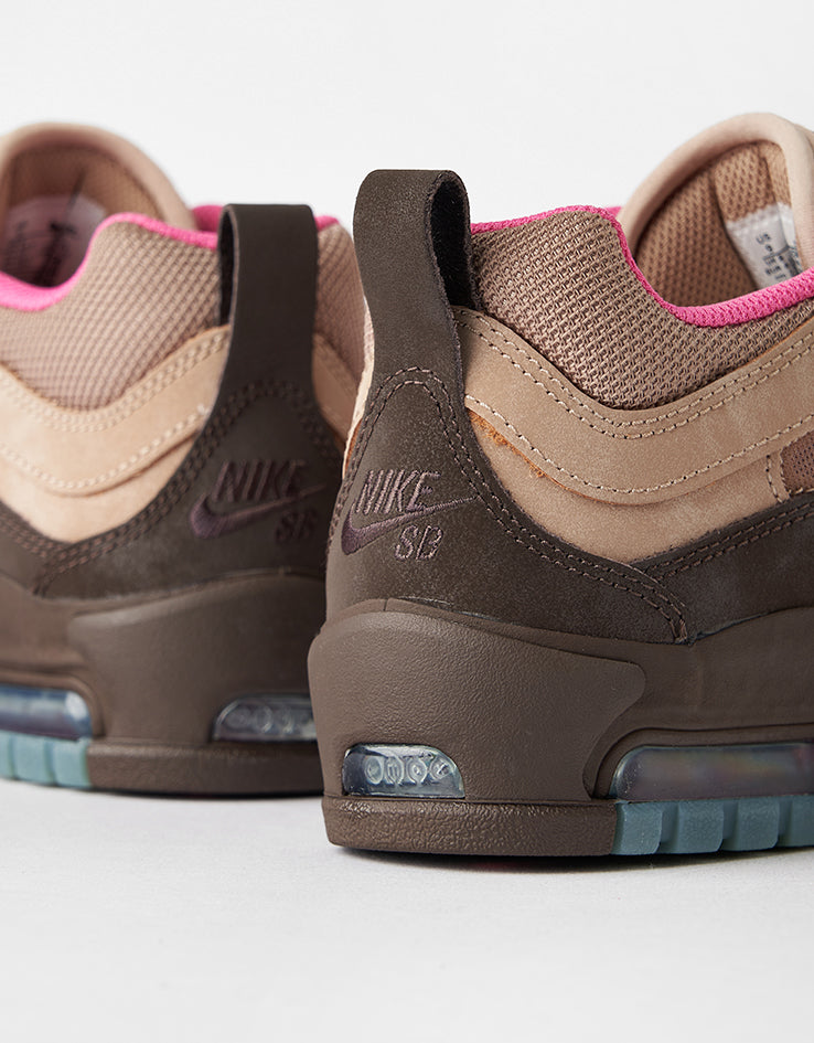 Nike SB Air Max Ishod Skate Shoes - Hemp/Baroque Brown-Pinksicle