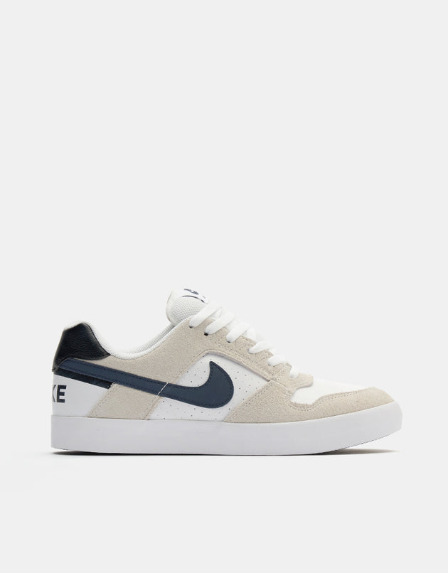 Nike SB Delta Force Vulc Skate Shoes - White/Thunder Blue-Black