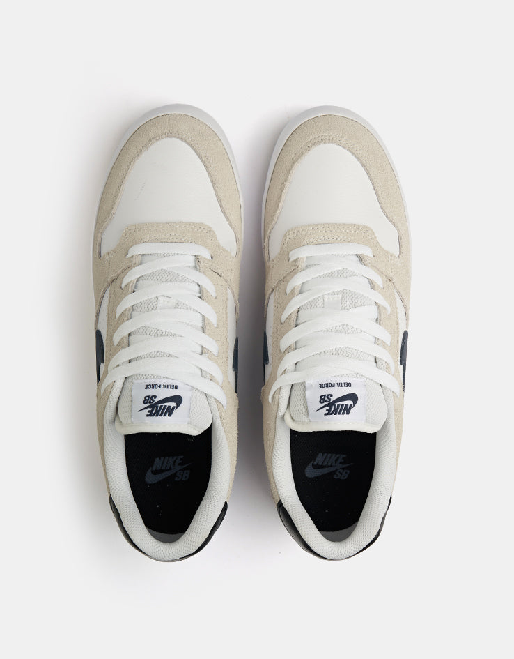 Nike SB Delta Force Vulc Skate Shoes - White/Thunder Blue-Black
