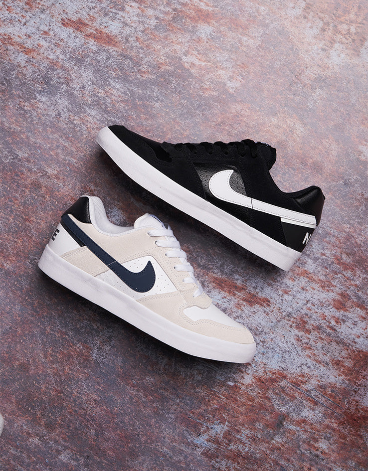 Nike SB Delta Force Vulc Skate Shoes - White/Thunder Blue-Black