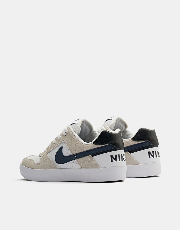 Nike SB Delta Force Vulc Skate Shoes - White/Thunder Blue-Black