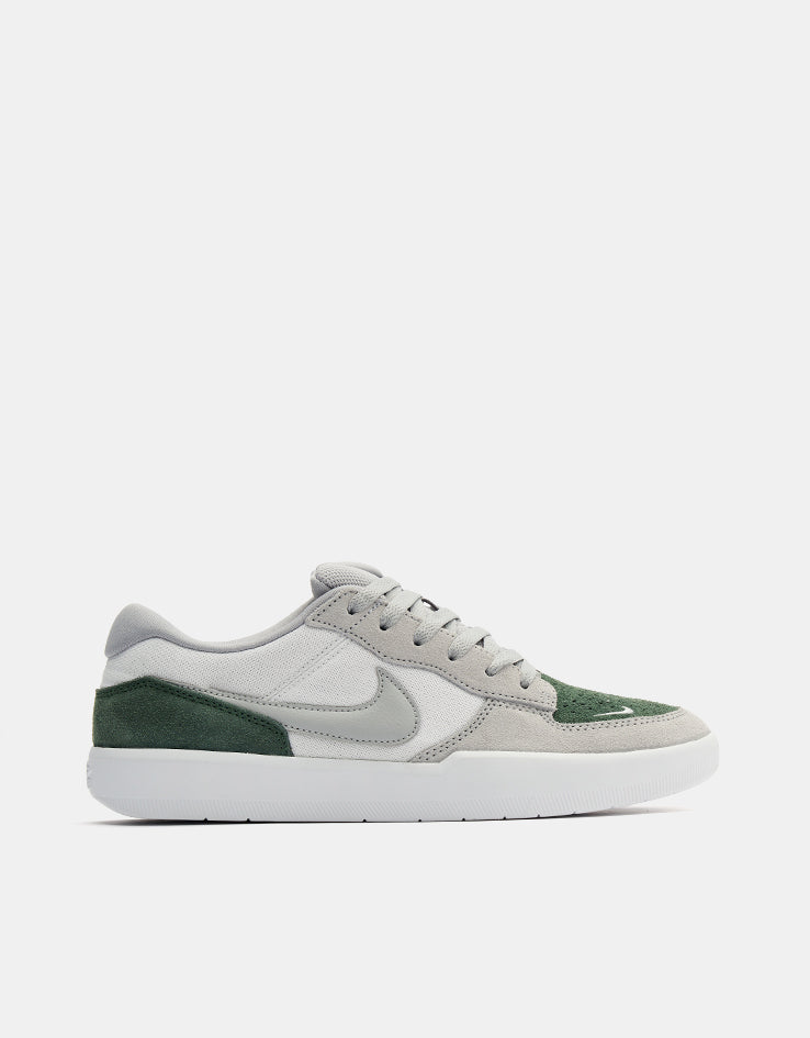 Nike SB Force 58 Skate Shoes - White/Flt Silver-Fir-White