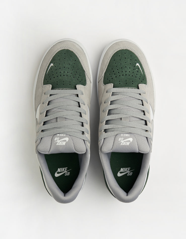 Nike SB Force 58 Skate Shoes - White/Flt Silver-Fir-White
