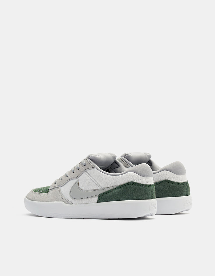 Nike SB Force 58 Skate Shoes - White/Flt Silver-Fir-White