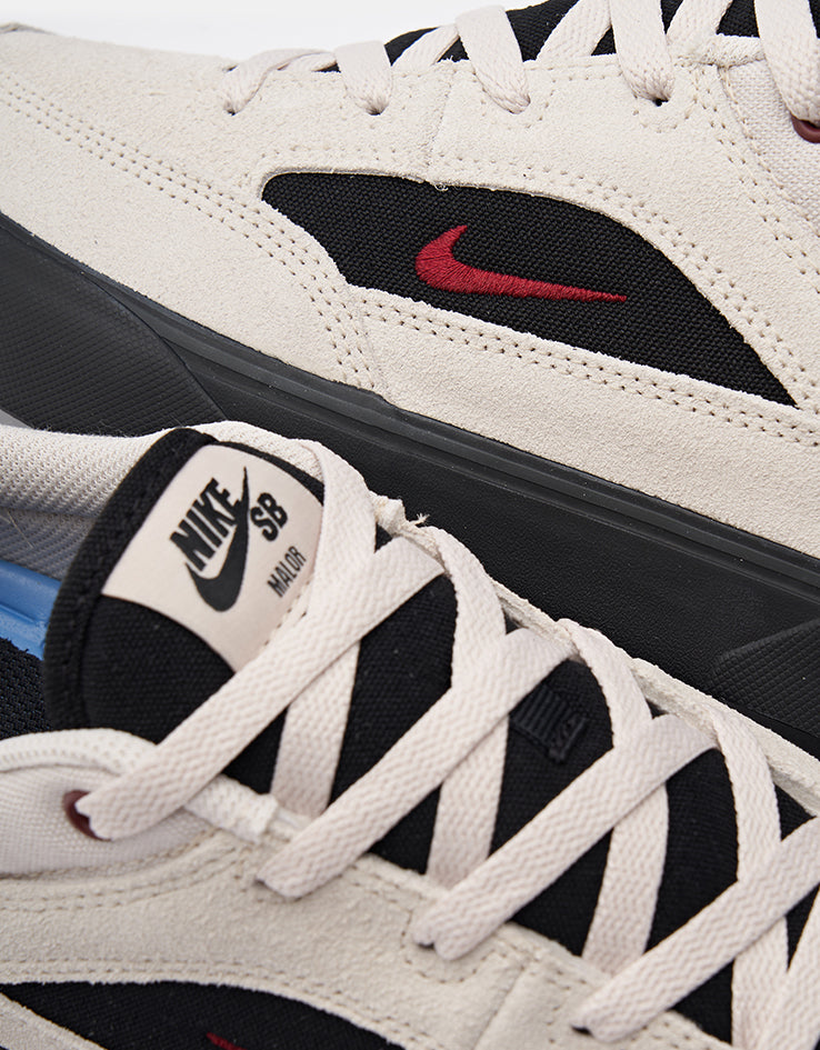 Nike SB Malor Skate Shoes - Lt Orewood Brn/Team Red-Black