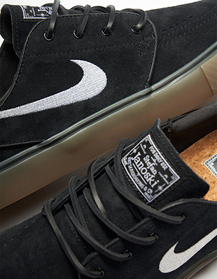 nike sb zoom stefan janoski black white gum