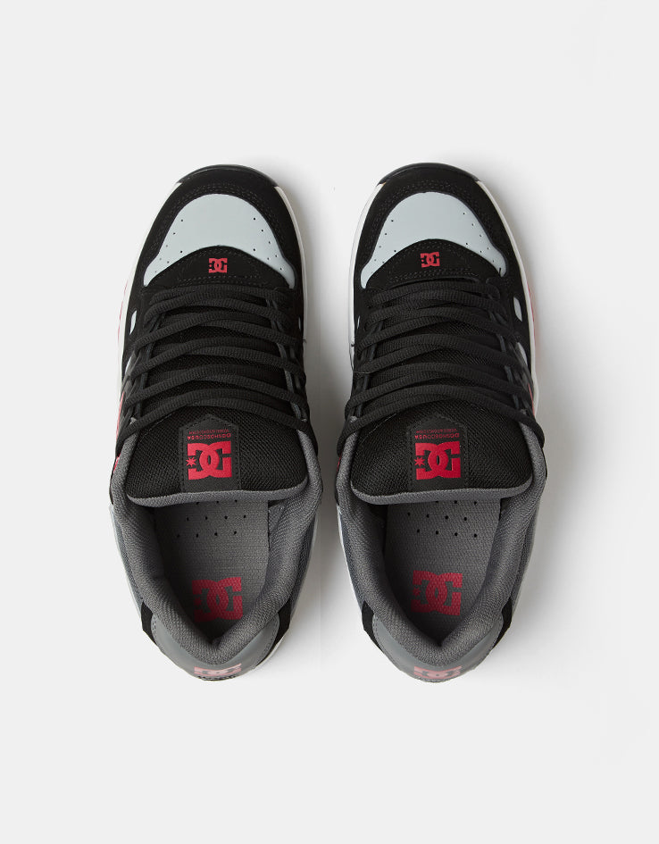 DC AT-2 Skate Shoes - Black/Grey/Red