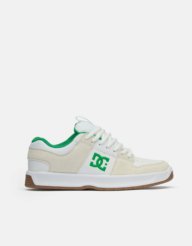DC Lynx Zero Skate Shoes - White/Green/Gum – Route One