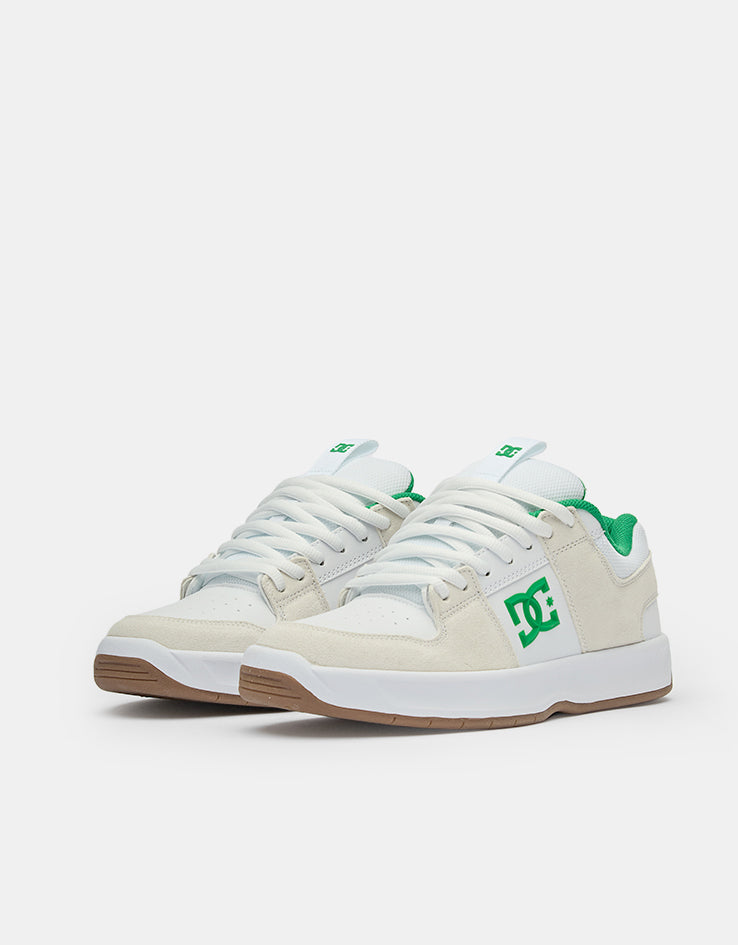 DC Lynx Zero Skate Shoes - White/Green/Gum