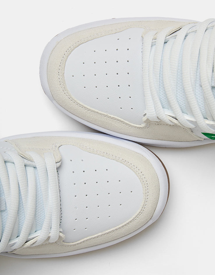 DC Lynx Zero Skate Shoes - White/Green/Gum – Route One